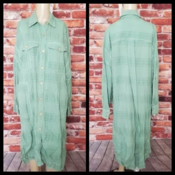 Free People Sahara Sounds Shirt Dress Small NWT - Picture 8 of 9